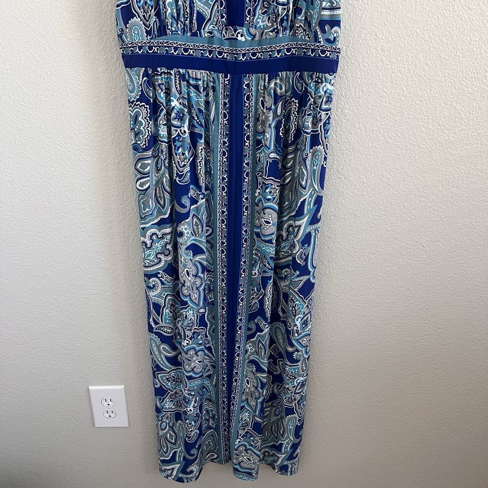 INC 2X Paisley Maxi Dress Boho Sleeveless Flowy Resort Vacation Stretch - Picture 5 of 7